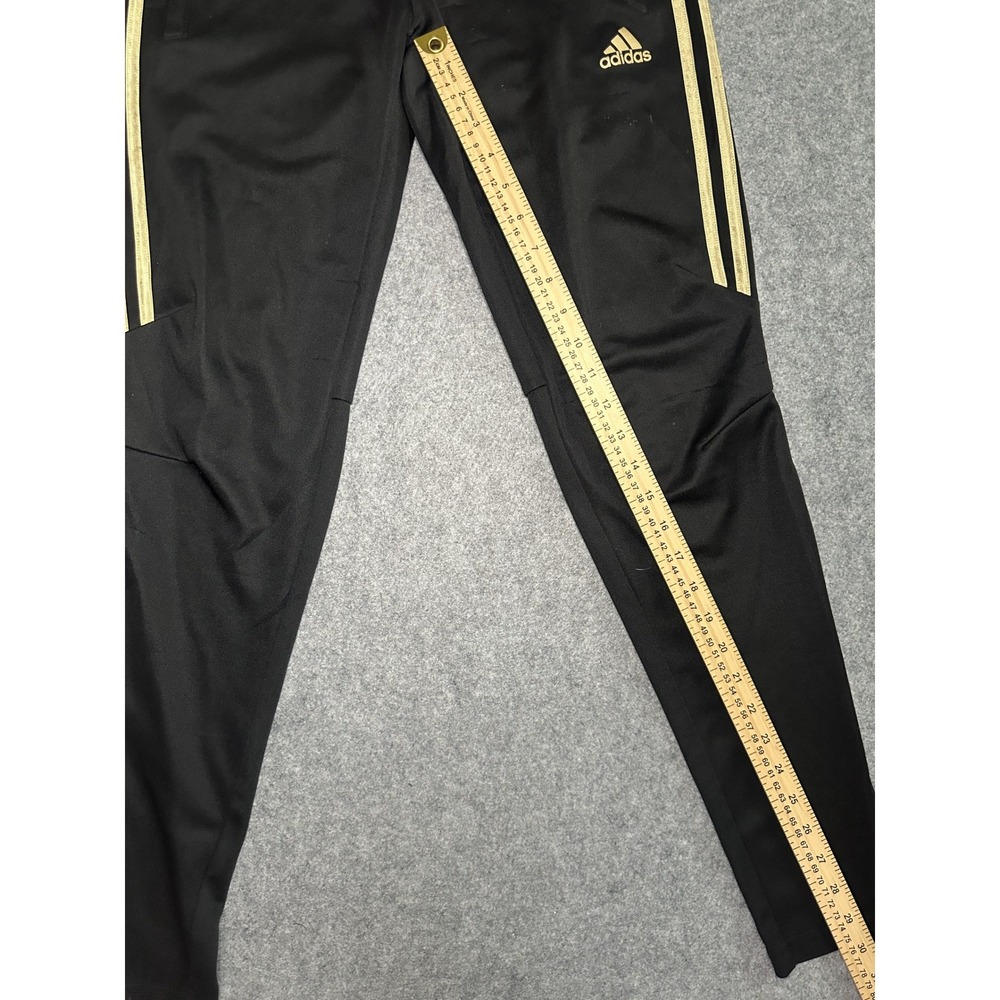 Adidas Tiro Training Pants Small Black Gold 3-Stripes Climacool - Picture 5 of 7